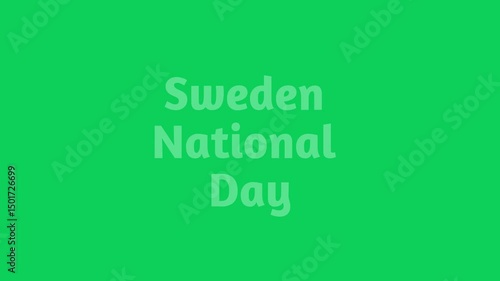 A simple graphic with text sweden national day on green background