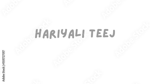Hariyali teej text in black color against a white background