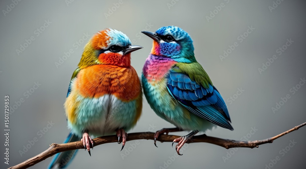 Fototapeta premium pair of parrots