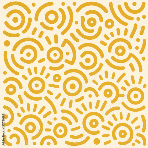Fun doodle seamless pattern. Creative minimalist style art background for children or trendy design with basic shapes. Simple childish scribble backdrop.
