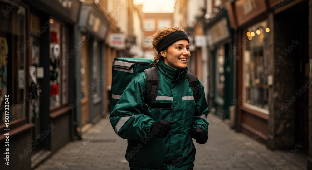 Obraz premium delivery courier