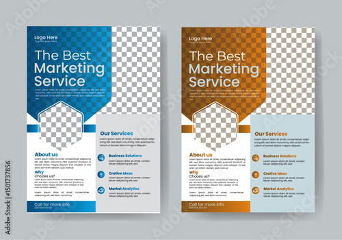 Corporate Business flyer design modern and clean design with different colors 