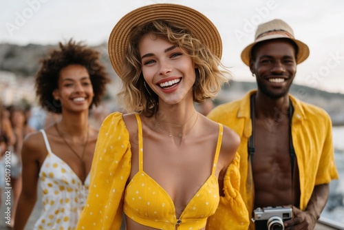 Friends in chic Summer fash...