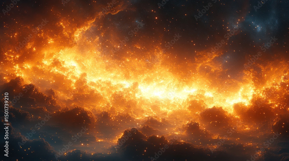Fototapeta premium fire in the sky