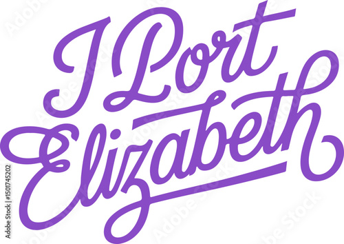 J Port Elizabeth Handwritten Script.