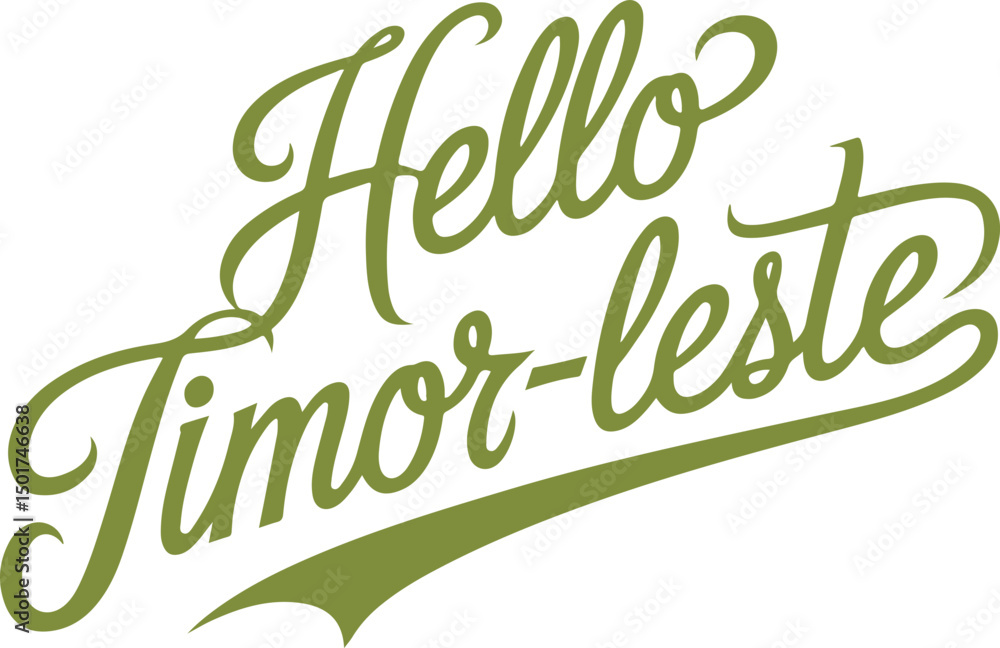 Fototapeta premium Hello Timor-Leste.