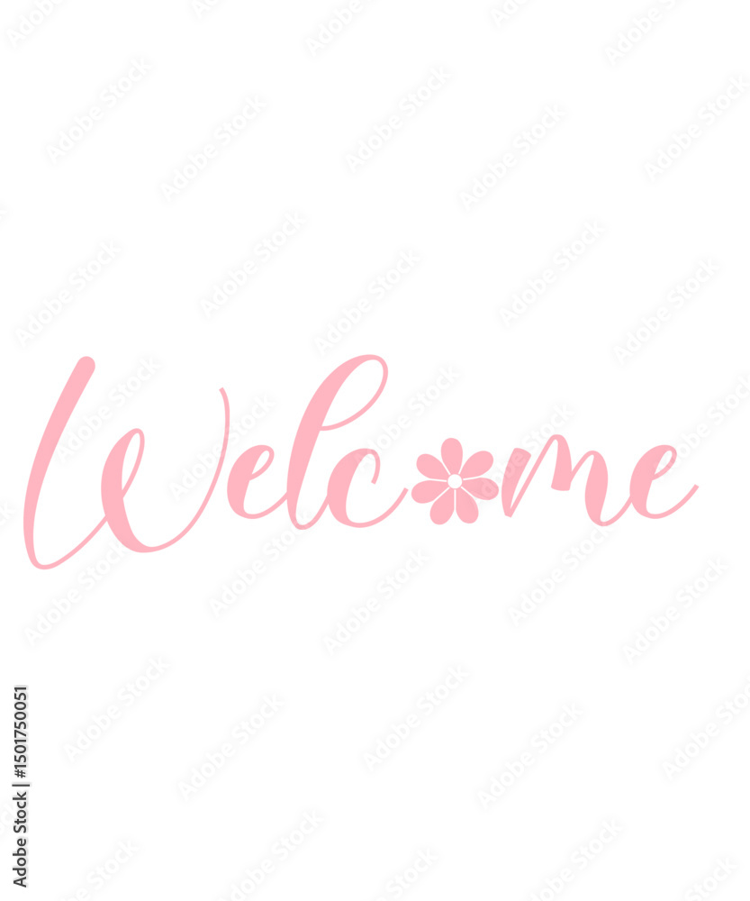 Welcome typography design on plain white transparent isolated background for sign, card, shirt, hoodie, sweatshirt, apparel, tag, mug, icon, poster or badge Welcome typography design on plain white transparent isolated background for sign, card, shirt, hoodie, sweatshirt, apparel, tag, mug, icon, poster or badge