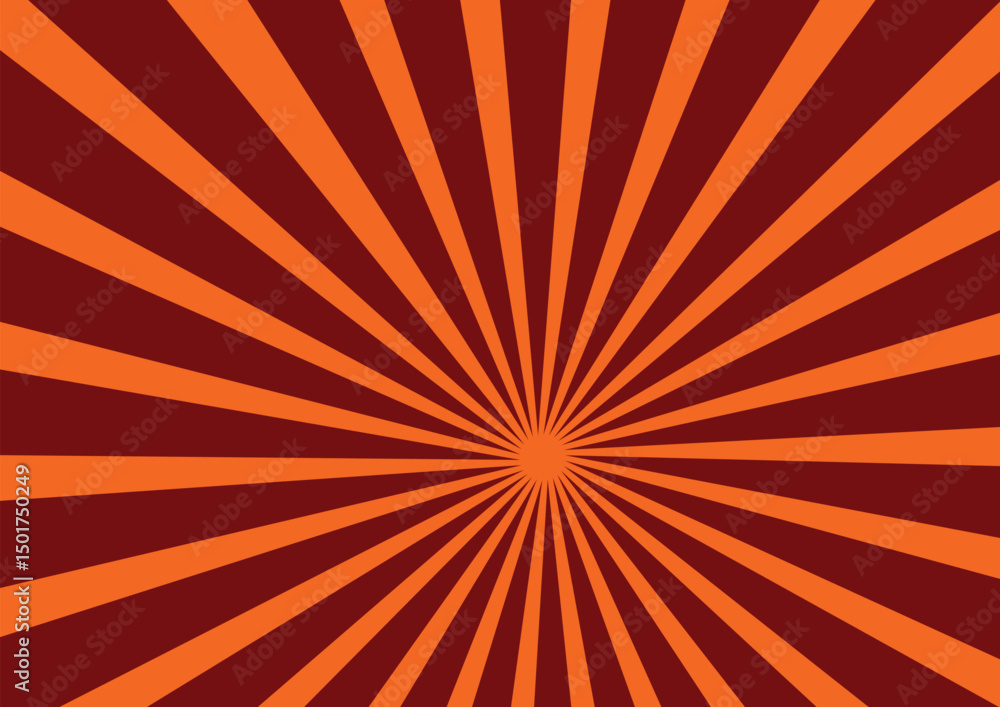 Fototapeta premium Abstract sun ray red star burst background. Red sun burst background