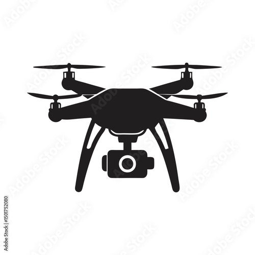 civilian aerial drone flat icon for apps website vector art