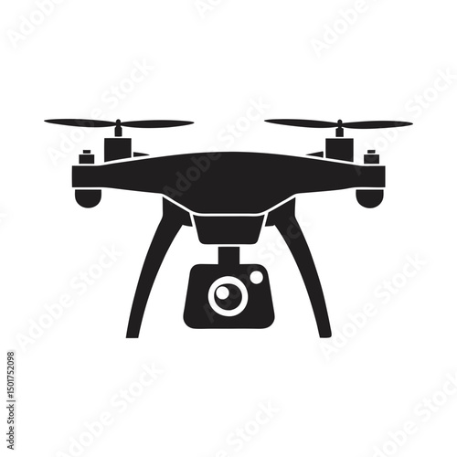 civilian aerial drone flat icon for apps website vector art