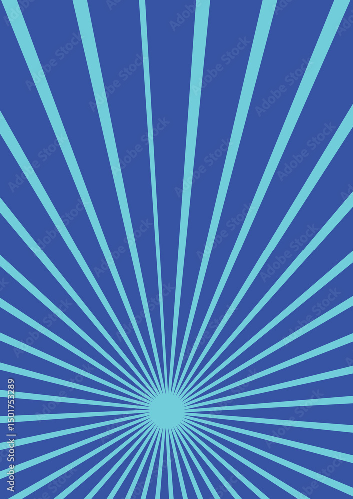 Obraz premium blue sun rays sunburst texture background. Abstract background with rays retro starburst design spiral striped illustration sunray template wallpaper design.