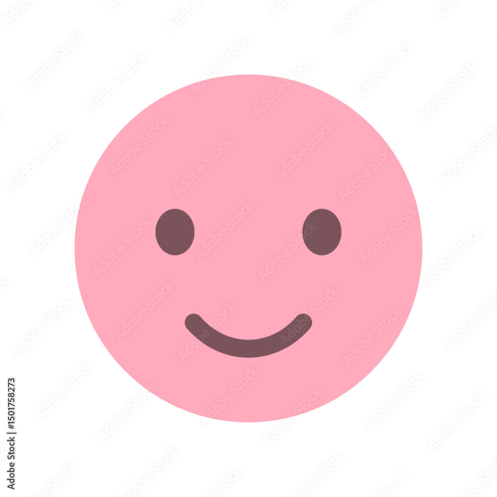 Fototapeta premium 笑っている顔の絵文字 - シンプルでかわいい笑顔やLIKE･いいね等の感情表現のイメージ素材