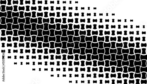 Black and white abstract geometric pattern with halftone effect for sporty background and jersey design. Fully editable vector element. Vector Format Illustration 