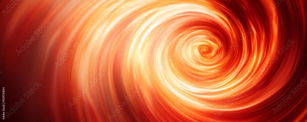 Obraz premium Fiery Vortex Abstract Red and Gold Swirl of Energy, Abstract, Vortex