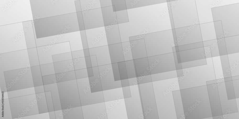 Obraz premium Abstract minimal geometric white and gray light background design. white transparent material in triangle diamond and squares shapes in random geometric pattern.