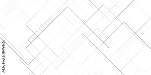 Abstract minimal geometric white and gray light background design. white transparent material in triangle diamond and squares shapes in random geometric pattern.