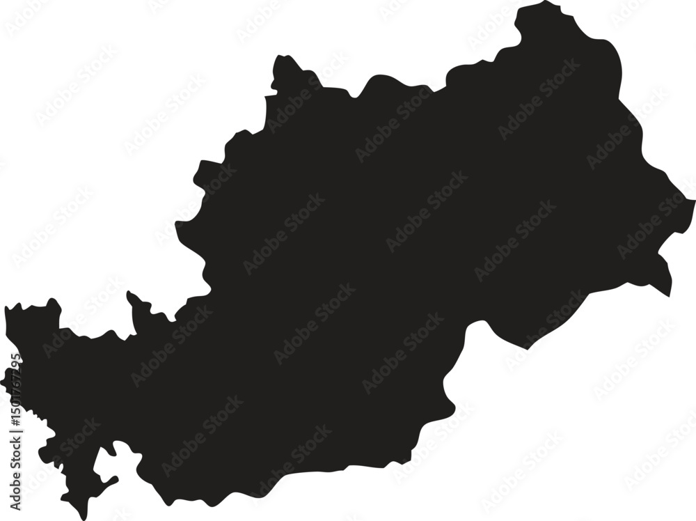 Obraz premium Austria black map silhouette vector style with white background