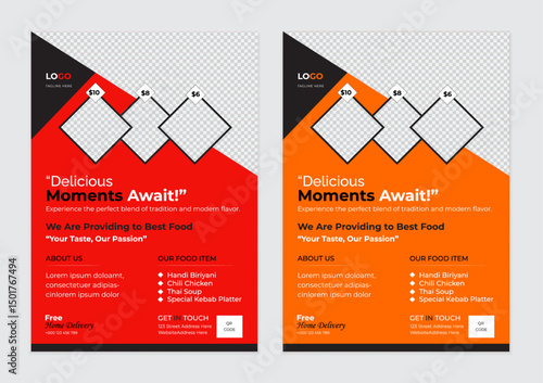Creative food flyer template