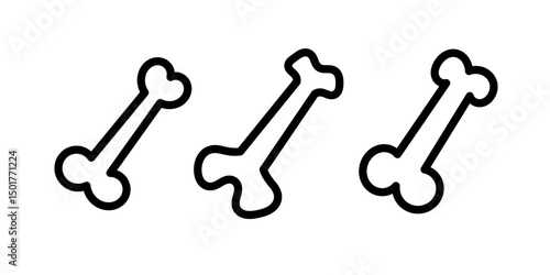 bone fragment illustration. Editable dog chew bone vector icon. Veterinarian, animal, pet care, pet shop. Part of a large icon set family. Perfect for business, web and app interfaces, presentations, 