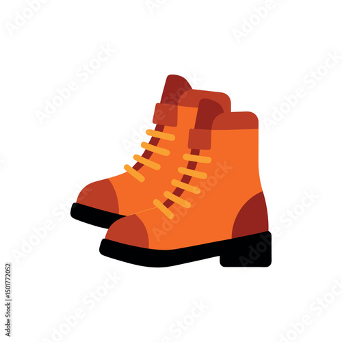 Vector art of Pair of red ankle boots isolated on white background