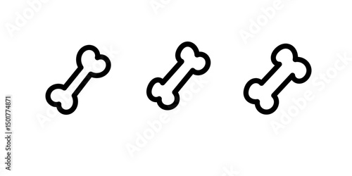 bone fragment illustration. Editable dog chew bone vector icon. Veterinarian, animal, pet care, pet shop. Part of a large icon set family. Perfect for business, web and app interfaces, presentations, 