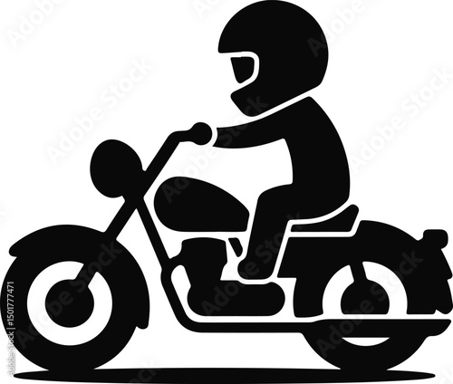 Classic Cruiser Bike Silhouette Illustration
