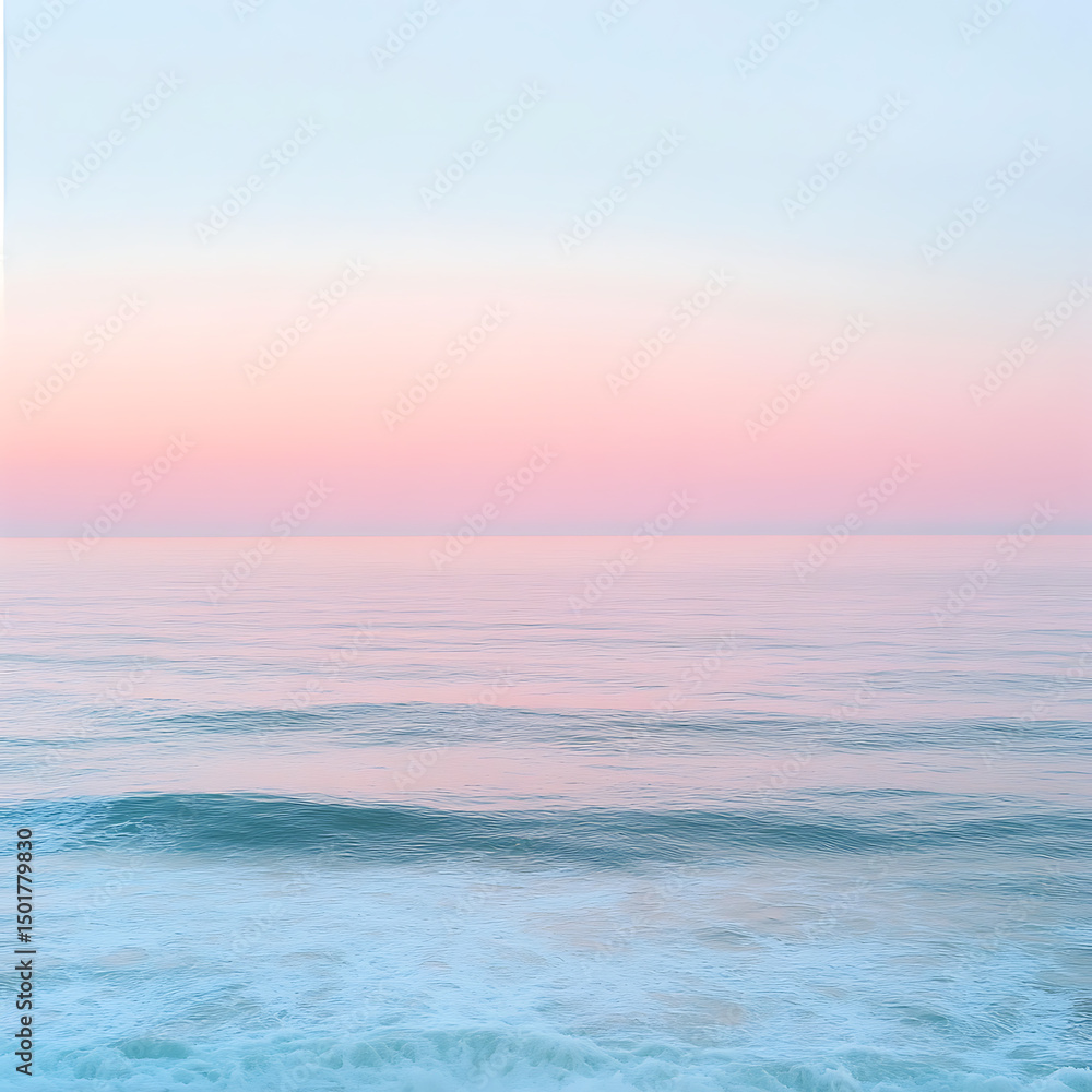 Obraz premium Serene ocean scene with big cloud clusters high resolution picture