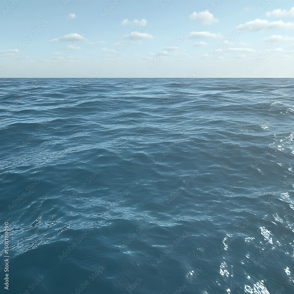 Fototapeta premium Sky full of clouds and ocean below high resolution picture