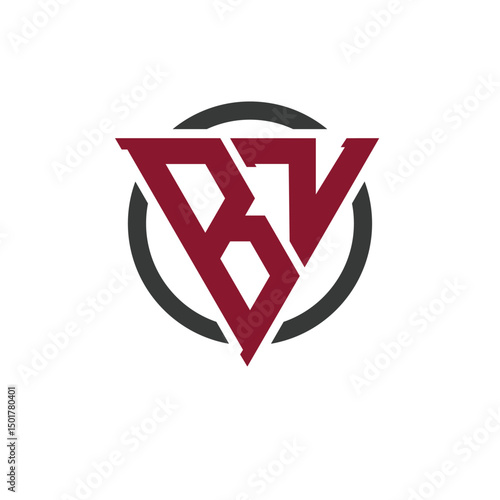 Letter BZ Monogram Logo in Bold Triangle Design with Circular Background. Professional BZ Letter Logo Perfect for Modern Business Branding and Stylish Emblem Concept