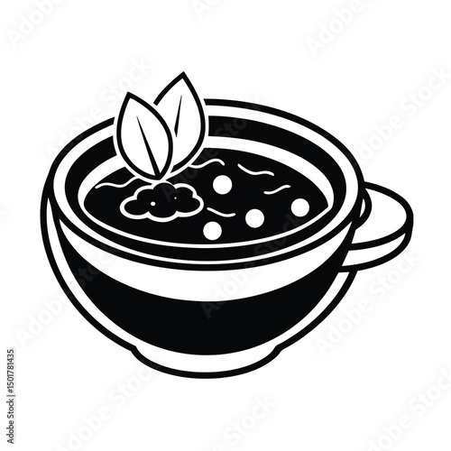 borscht cuisine vector black silhouette