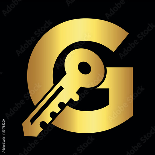 Initial Wave Logo combine with letter G vector template