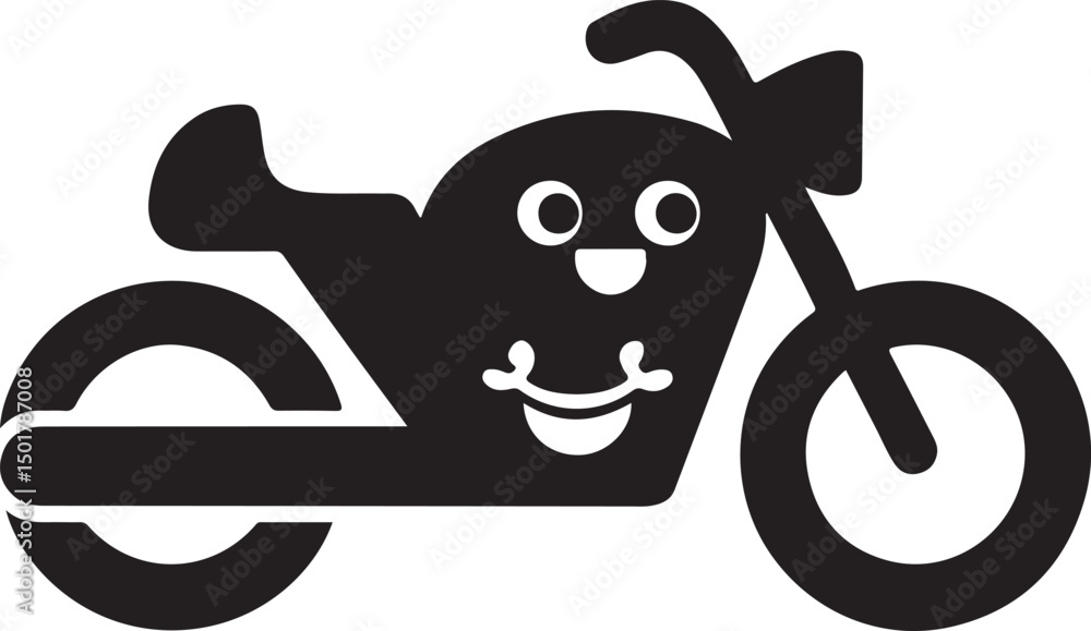 Fototapeta premium Urban Biker Silhouette Illustration Design