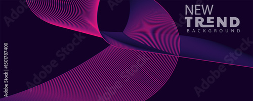 abstract wave line design background, Abstract, smooth, transparent, blue, wave design element. gradient color  wave. Wave of blue movement curve of a smoky flow