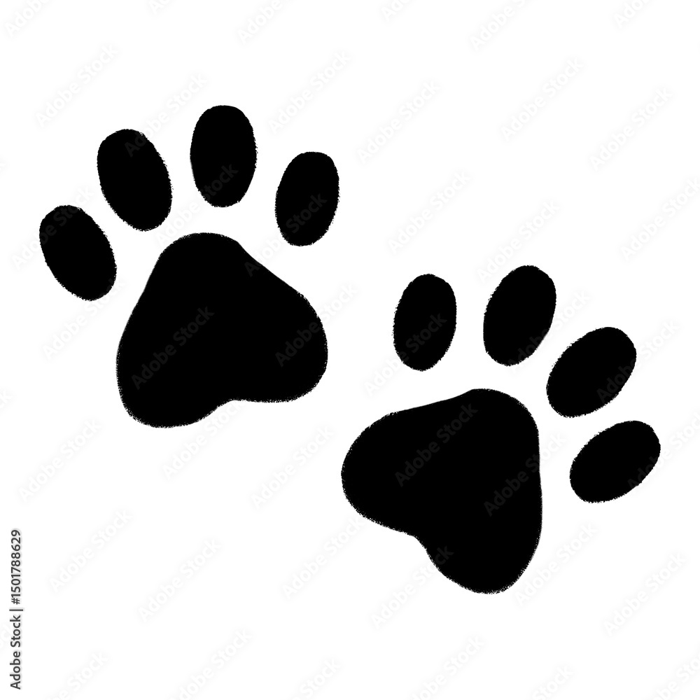 Dog paws, cut out Dog paws, cut out