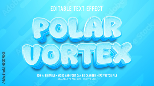 polar vortex editable text effect