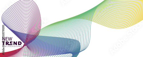 abstract wave line design background, Abstract, smooth, transparent, blue, wave design element. gradient color  wave. Wave of blue movement curve of a smoky flow