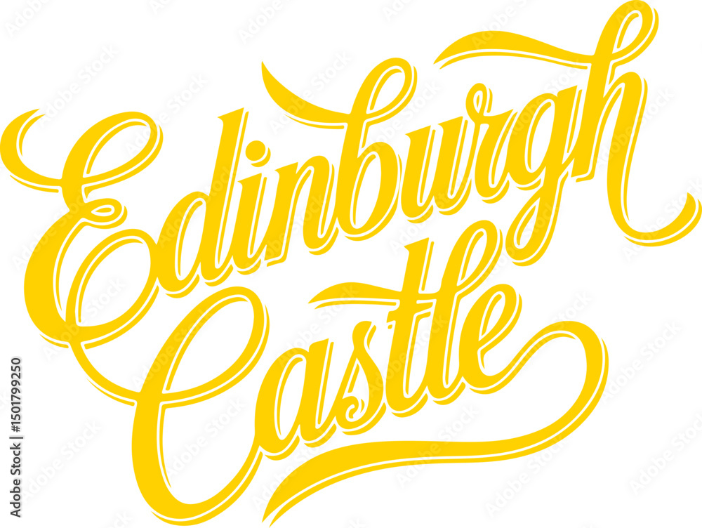Fototapeta premium Edinburgh Castle Typography.