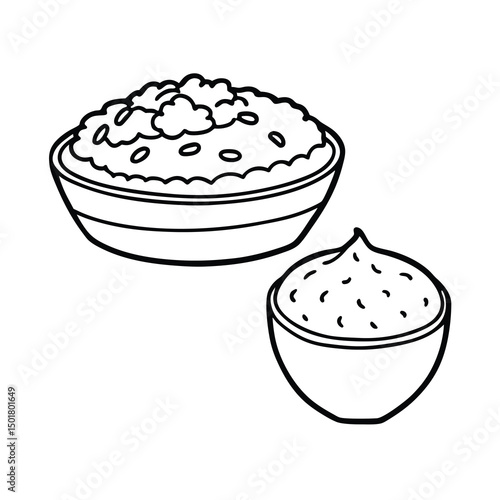 risotto tiramisu sketch vector