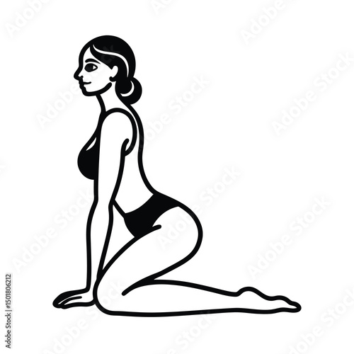 yoga woman silhouette