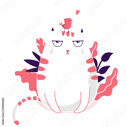 Valentines serious cat valentines