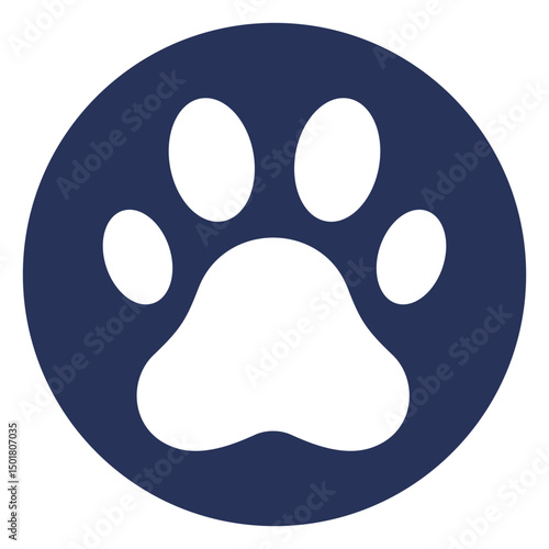 Dog paw icon emblem