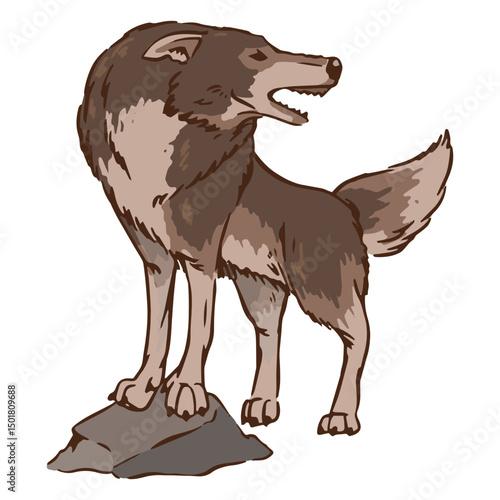 Wolf stone animal