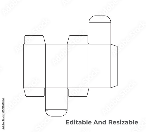 Perfume box design, Medicine Box Vector , die line design, box design, Cosmetic box template medicine box die line	