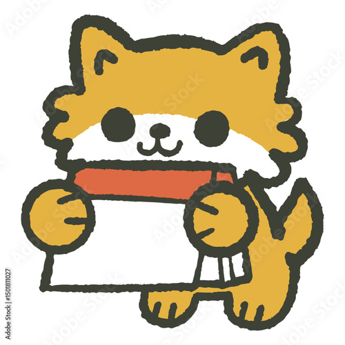 Little cat with a calendar