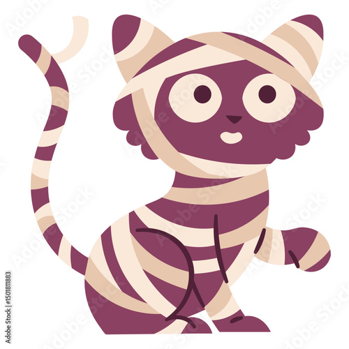 Cute cat with bandages