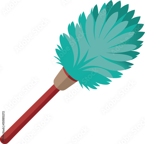 Feather Duster Line Art Icon