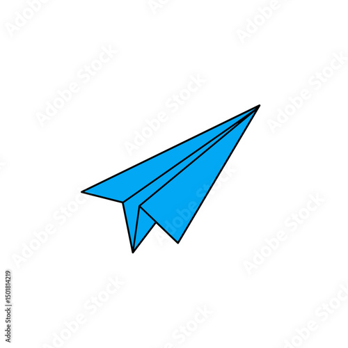 paper plane flying	