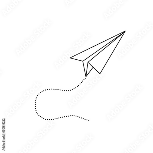 paper plane flying	