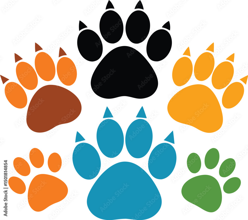 Fototapeta premium dog paw print