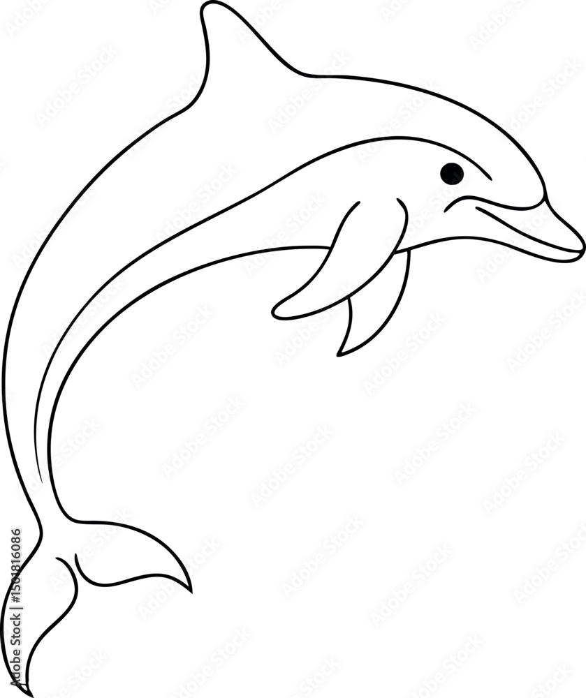 Obraz premium Jumping Dolphins Vector Art